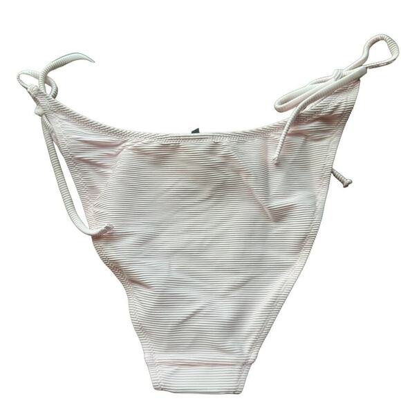 J.Crew Women's Ribbed Curved-Waist Cheeky String Bikini Bottom Size M NWT - Picture 5 of 12